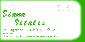 diana vitalis business card